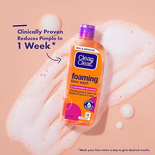 Clean & Clear Foaming Facewash for Oily Skin, Brown, 240ml