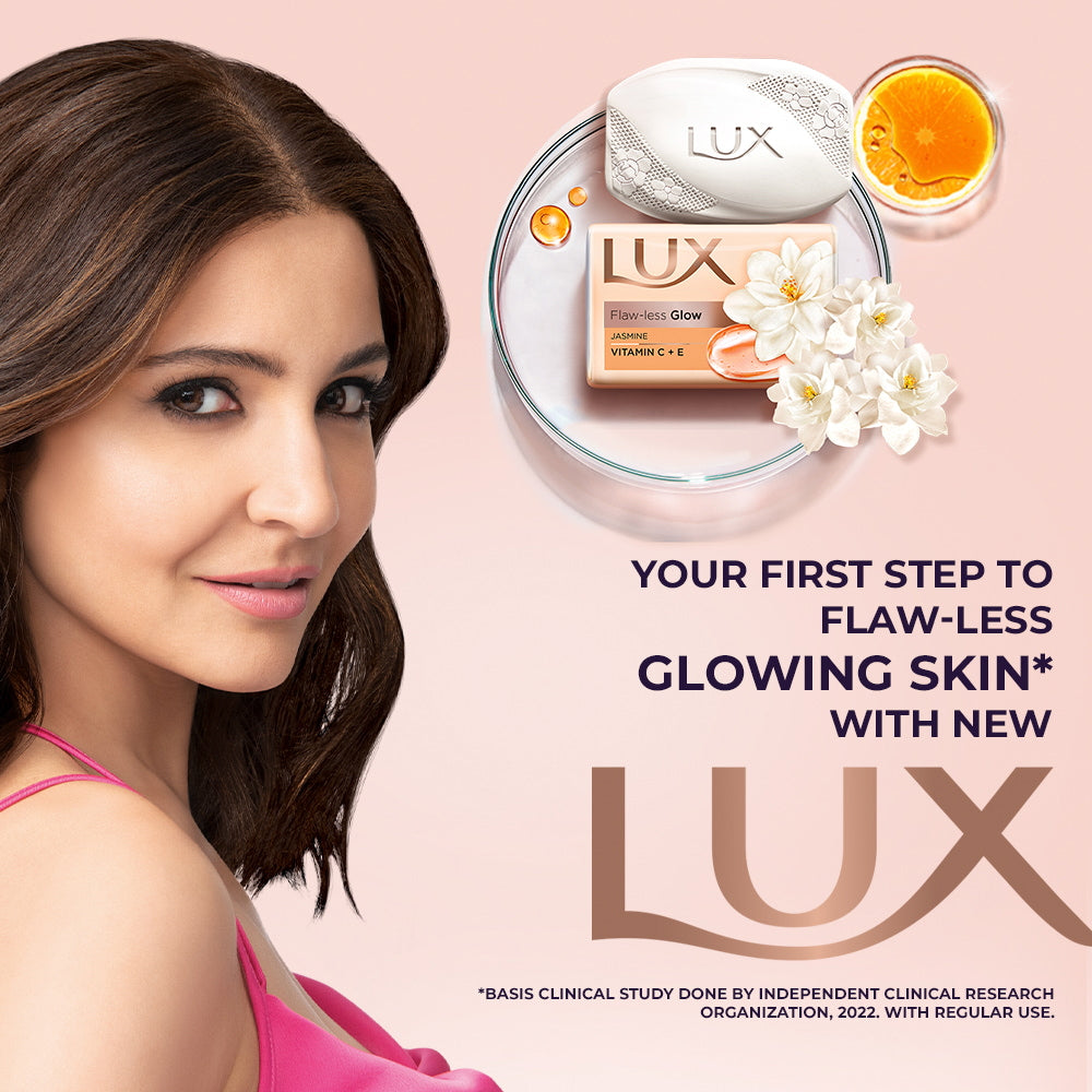 Lux Flaw-less Glow Bathing soap buy 4 get 1 free 100g (pack of 5pcs)