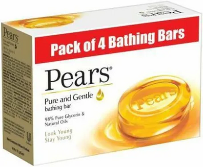 Pears Pure & Gentle Bathing Soap Bar (300g pack of 4)