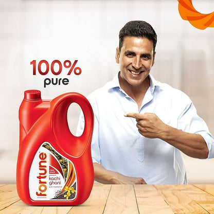 Fortune Kachi Ghani Pure Mustard Oil, 5L