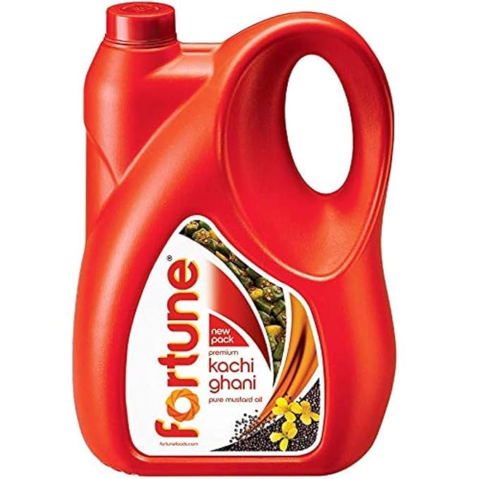 Fortune Kachi Ghani Pure Mustard Oil, 5L