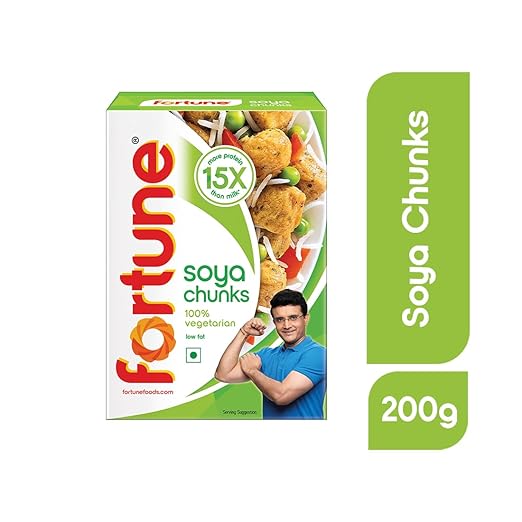 Fortune Soya Chunks, 15x more protein 200g