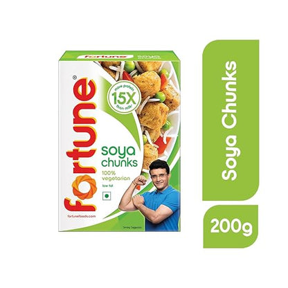 Fortune Soya Chunks, 15x more protein 200g
