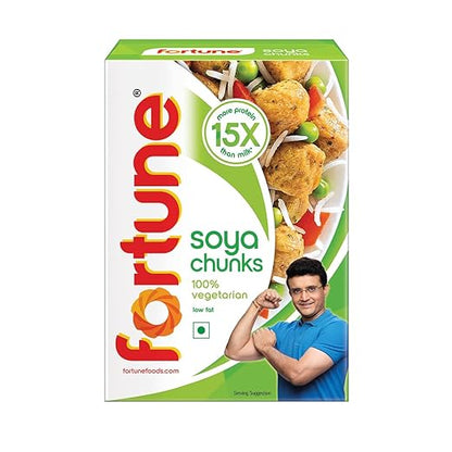 Fortune Soya Chunks, 15x more protein 200g