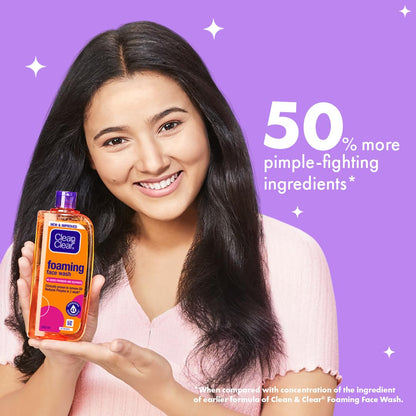 Clean & Clear Foaming Facewash for Oily Skin, Brown, 240ml