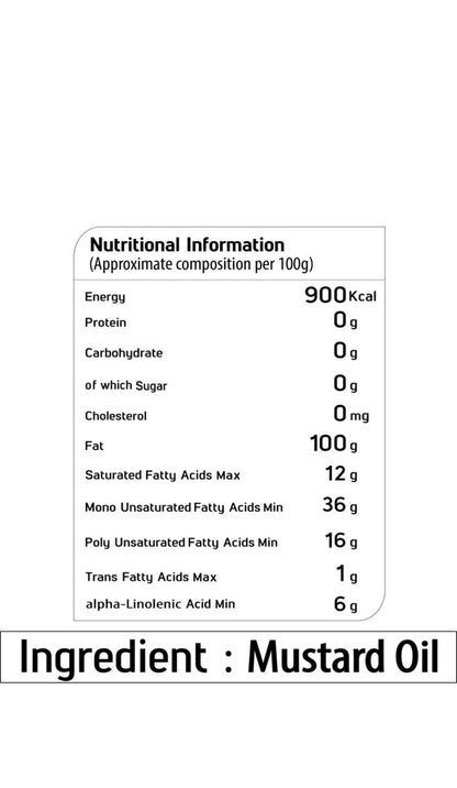 Kings kachi ghani pure mustard oil 1L pouch